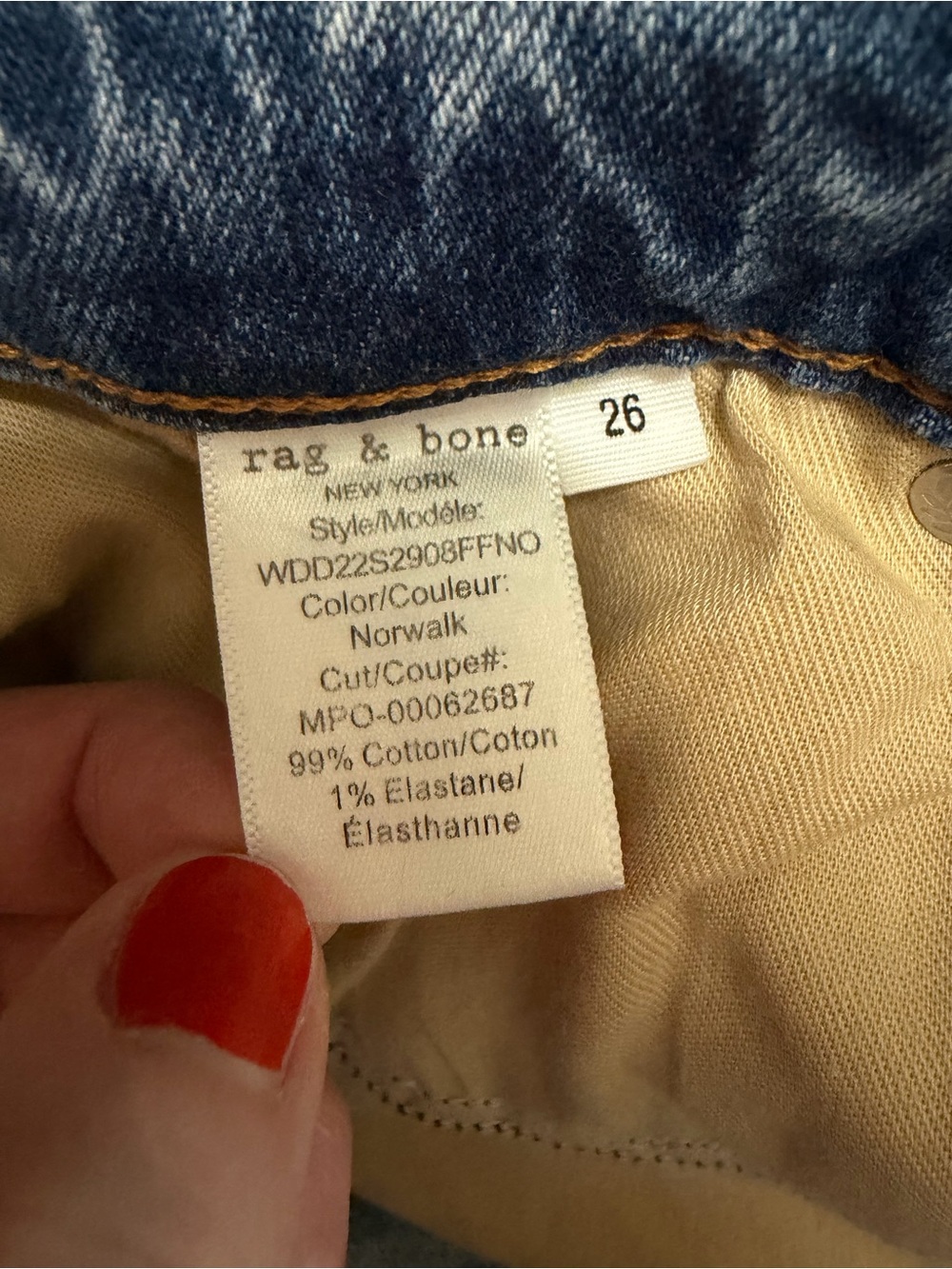 Rag & Bone | Casey High Rise Flare Jeans Norwalk Blue Boho Retro 70s - Picture 14 of 16